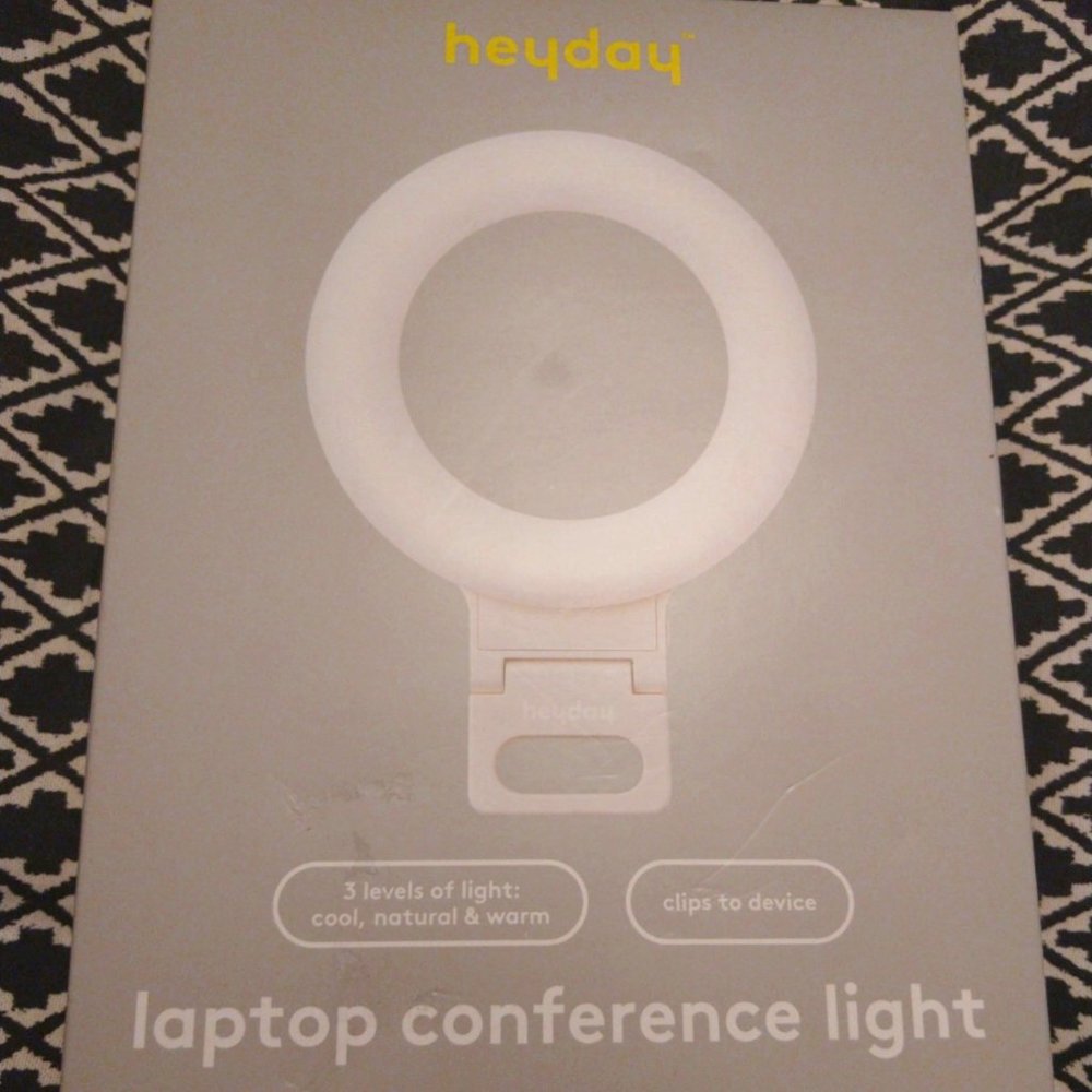 Heyday Laptop Conference Ring Light New With Box LED Adjustable 3 Level Light